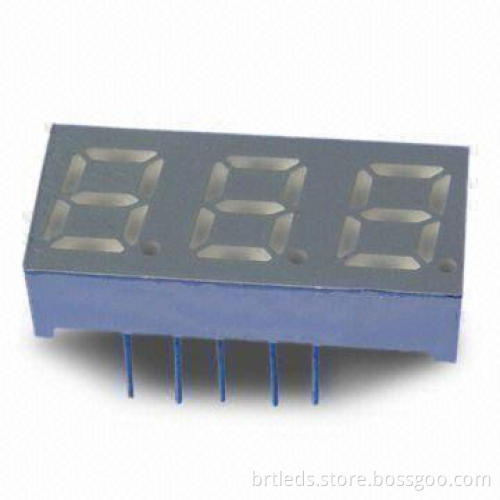 0.28-inch Three-digit 7-segment LED Display with Gray Surface, Ideal for Instrument Panels
